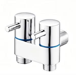 High Quality Dual Handle Angle Stop Valve Lead Free Brass Leak Proof for Bathroom & Kitchen