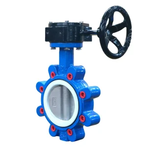 High Quality Low Price Manual PTFE Acid Resistant Water Flow Control Butterfly Valve Cast Iron Body ISO9001 CE Certified