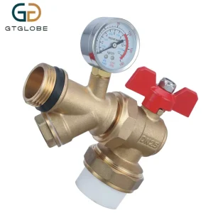 High Quality Manual Hydraulic Brass Filter Angle Ball Valve Flexible Floor Heating Water Pressure Gauge Union PPR for Optimal