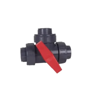 High Quality Manual PVC Three way Ball Valve for Irrigation Water Supply Corrosion resistant PTFE Sealing 200 M h Flow Rate
