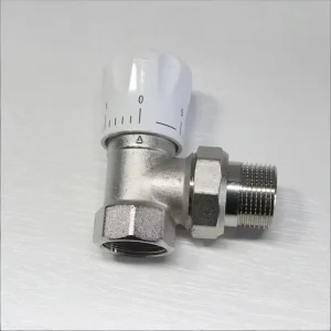 High Quality Nickel Heated Manual Angle Radiator Valve DN15 DN25 Port Size 1.6MPa Pressure 10 120 Temperature Range for