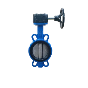High Quality PTFE Seat Spherical Disc Wafer Butterfly Valve Worm Gear Operator Manual for Water Media Cast Iron Body Pn10/Pn16