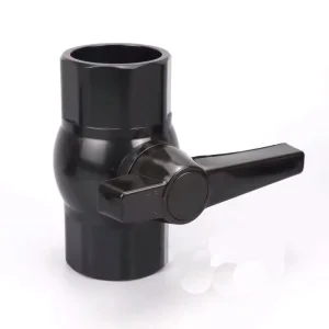High Quality PVC Manual Ball Valve 25mm to 50mm Black Socket Simple Design for Water Supply OEM Customization Supported