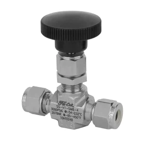 High Quality Stainless Steel 316 ISO Certified High Pressure 5000psi Needle Valve Manual O.D Tube End Needle Angle for Type