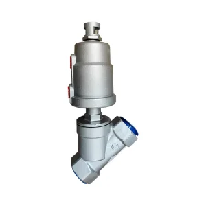 High Quality Stainless Steel Pneumatic Angle Seat Valve China Factory High Steel Head Threaded Water Angled Valves Control