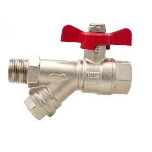 High Tem F/M Long Body Water Filter Heat Resistant Brass Ball Valve