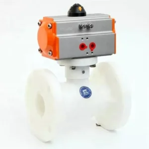 High-Temperature Corrosion-Resistant PVDF Pneumatic Flange Ball Valve OEM for Chemical Industry