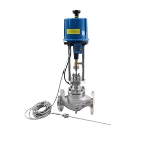 High Temperature Integrated Electric Temperature Control Valve Electric Modulating Valve for Flow Regulation Steam Gas