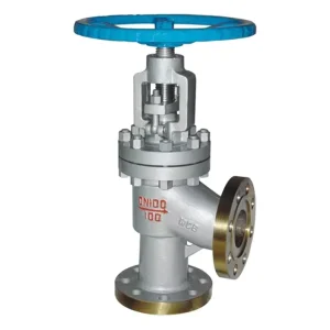 High Temperature Manual SS304 SS316 WCB Angle Flange Globe Valve PN16 for Oil System