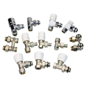 High Temperature Modern Thermostatic Brass Radiator Valve Nickel Plated Manual Angle Type for Efficient Hydronic Heating Control