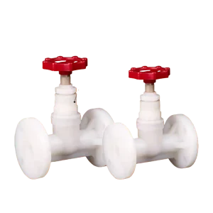 High Temperature Plastic Pvdf PPF UPVC FRPP Corrosion Resistant Nitric Acid Chemical Industry Sewage Neeld Flange Globe Valve
