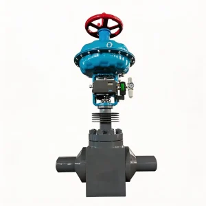 High Temperature Pneumatic Steam Control Valve with Graphite Packing and Radiator Fins for Steam Service