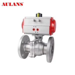 High Temperature Resistant 2 Way on Off Pneumatic Driven Flange Ball Valves