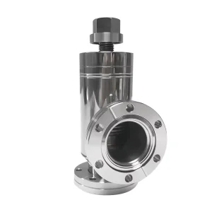 High Temperature Resistant Bakeable All Metal CF 16 35 63 Stainless Steel Manual Ultra High Vacuum Angle Valve Gas Flanged