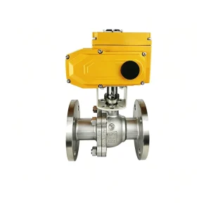 High Temperature Resistant Stainless Steel Flange Electric Ball Valve Smart O Shape Water Shut off Control Valve DN20