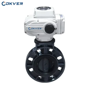 High-Temperature-Resistant UPVC Plastic Wafer-Type Electric Actuated Butterfly Valve