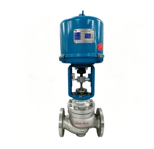 High Temperature Steam Electric Control Valve Single Seat Globe Angle Modulating Valve for Boiler Steam Pressure Reducing