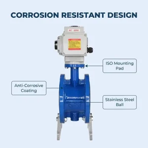 High Temperature Water Treatment Use DDF-104 Electric Control 316 Stainless Steel Flange Connection Butterfly Valve