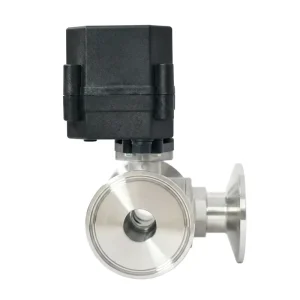 High Torque 15 N.m Electric Actuator Valve SS316 Optional Body 90 Degree Rotation for Automatic Sanitary Pipeline Mixing