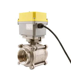 High Torque 2 way Electric Ball Valve SS304 On off Stainless Steel Ball Valve AC DC Electric Actuator Ball Valve
