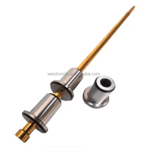 Hot Runner Valve Pin and Valve Sleeve for Valve Gate Nozzle Injection Mold System SKH51/H13 Titanium Coated 0.002 mm OEM Fit