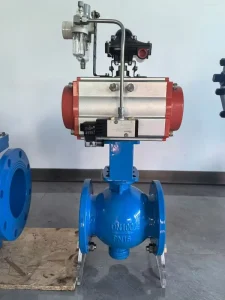 Hydraulic Double Eccentric Half Ball Valve Flanged Connection 3 Port Size EPDM Sealing High Low Temperature Media Carbon