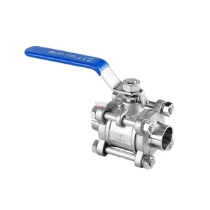 Hygienic Food Grade Sanitary Stainless Steel 304 316L Beverage Milk Drink 3PC Double Butt Welded Ball Valve