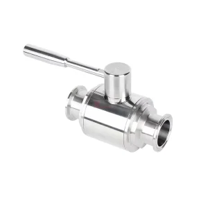 Hygienic Food Grade Stainless Steel 304 316L Zero Stranded Beverage Milk Heavy Sanitary 2way Straight Tri Clamped Ball Valve