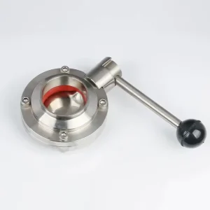 Hygienic Grade Dairy Food Stainless Steel 304 316 Sanitary Welded Manual TC Butterfly Valve