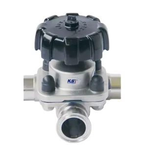 Hygienic Manual Tri Clamp Mini Diaphragm Valve SS316L DN40 Water High Temperature