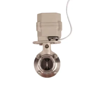 Hygienic Motorized Butterfly Valve DN50 DN100 Quick Install Clamp End PPO Actuator IP67 Rated ISO NSF Certified Ball Structure