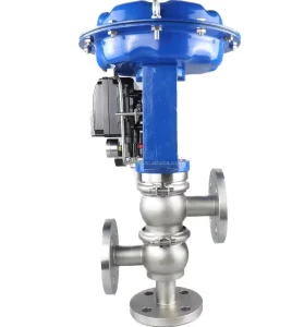 Hygienic Sanitary Electric Pneumatic Flow Regulating Valve with Butt Weld Tri Clamp Flange Connection Ends