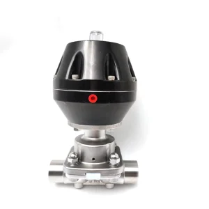 Hygienic Stainless Steel Welded Sanitary Diaphragm Valve with Plastic Pneumatic Actuator