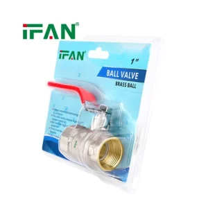 IFAN 1″ Durable High Pressure Red Handle Brass Ball Valve for Gas & Water