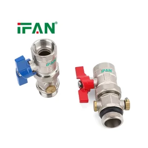 IFAN Brass Manifold Accessories Including Drain Fill Valve and Isolation Ball Valve Set