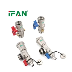 IFAN Brass Manifold Drain Fill Valve Isolation Ball Valve Components for Residential and Commercial Heating