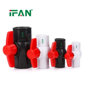 IFAN Corrosion Resistant Ball Valve Water Use Plastic UPVC Ball Valve Durable Threaded 1 2” 4” PVC Ball Valve