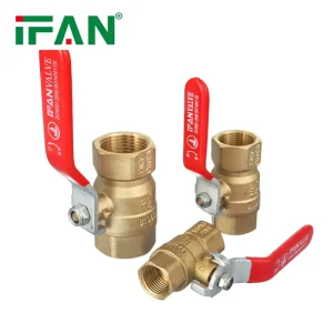 IFAN High Quality Water Ball Valves Red Long Handle Ball Valve Brass With High Pressure