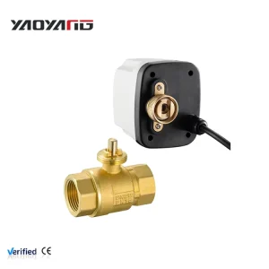 IP65 220V 12V 24V 3-Wire 2-Control 2-Way Electric 1″ Waterproof Motorized Brass Ball Valve Actuator for High Temperature