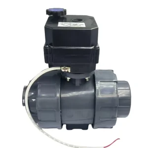 IP67 2 Inch Motorized Ball Valve Manufacturers Upvc Plastic Dn50 63mm 2 Way Electric Motorized Ball Valve 12v 110v 24v