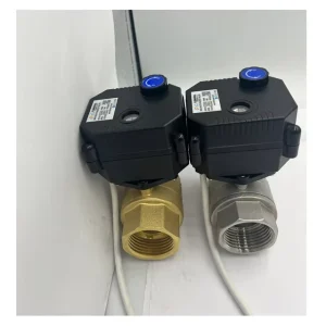 IP67 DN15 1 2 Motorized Ball Valve with Manual Override Indicator Brass SS304 UPVC 5V 12v 24v 110v 120v 220V Normally Open