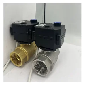 IP67 DN20 3 4 Inch Electric Ball Valve with Manual Override Indicator Brass SS304 UPVC 5V 12v 24v 110v 120v 220V Normally Open