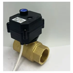 IP67 Motorized Ball Valve 120v with Manual Override Indicator Brass SS304 UPVC DN8 DN10 DN15 DN20 DN25 DN32 Normally Closed