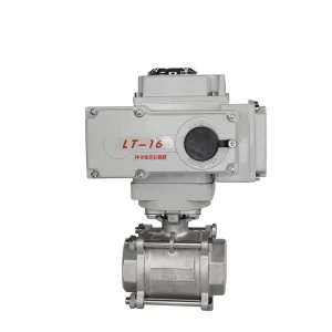 IP67 Stainless Steel Body Flanged Motorized Ball Valve With Electric Actuator DC24V AC220V AC380V for Water