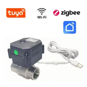 IP67 WIFI Tuya Zigbee Motorized Two Way Valve with Indicator Brass SS304 UPVC DN15 DN20 DN25 DN32 Mini Motorized Ball Valve