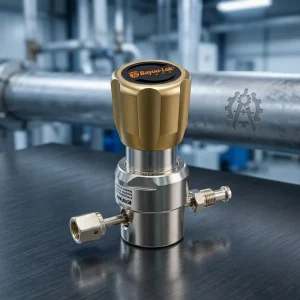 ISO Certified Gas Pressure Regulator Stainless Steel Pressure Regulator HB200 Adjustable 500 3000psi 1 4″ VCR Port 40~74 1 Year