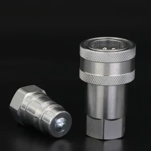 ISO Certified High Carbon Steel Poppet Type BSP1/2 NPT1/2 M18 M20 Hydraulic Quick Coupling for Tractor