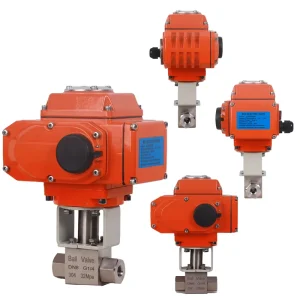 ISO5211 Normal Temperature DC24V DN25 PN16 NPT SS304 Electric Actuated Ball Valve 2 Way Motorized Actuator Water OEM