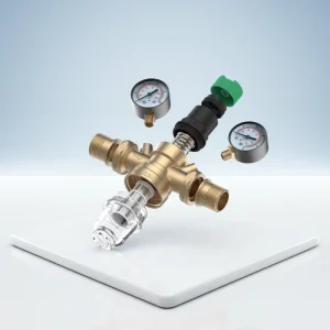 Improved Water Quality Manual Pressure Reducing Valve with Stable Output Two Gauges 316 Stainless Steel Filtration System