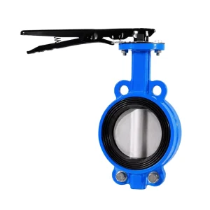 In Stock Ductile Iron Resilient Seated Lever Manual Wafer Butterfly Valve with EPDM for Water Supply Drainage